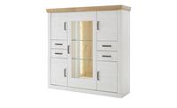 maison bleue Highboard  Zara ¦ weiß ¦ Maße (cm): B: 142 H: 142 T: 40  - Möbel Kraft