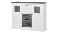 maison bleue Highboard  Cabana ¦ weiß ¦ Maße (cm): B: 142,7 H: 113,1 T: 42  - Möbel Kraft