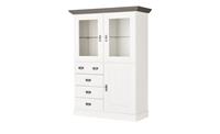 maison bleue Highboard  Florian ¦ weiß ¦ Maße (cm): B: 118,5 H: 163,5 T: 48  - Möbel Kraft