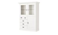 maison bleue Highboard  Florian ¦ weiß ¦ Maße (cm): B: 118,5 H: 163,5 T: 48  - Möbel Kraft