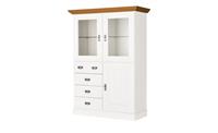 maison bleue Highboard  Florian ¦ weiß ¦ Maße (cm): B: 118,5 H: 163,5 T: 48  - Möbel Kraft