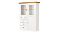 maison bleue Highboard  Florian ¦ weiß ¦ Maße (cm): B: 118,5 H: 163,5 T: 48  - Möbel Kraft