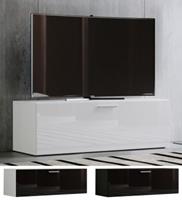 VCM TV Lowboard Fernsehtisch Rack Phono Möbel Tisch Holz Sideboard Medienrack Fernsehbank Winalo, Breite 95 cm weiß