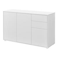 En.casa Sideboard Paarl Kommode 74x117x36cm mit 2 Schubladen und 3 Schranktüren in verschiedenen Farben weiß