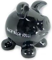 HTI-Living Sparschwein mit Schriftzug Geldgeschenk schwarz