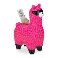 RELAXDAYS Lama Spardose mit Sonnenbrille pink
