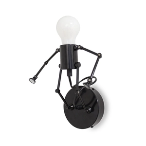 KIOM Wandleuchte Roboter-Leuchte Robo-W schwarz E-27 10892