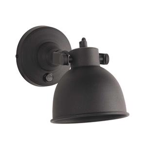 Möbel Exclusive Wandlampe in Schwarz Metall