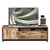 LOMADOX Fernsehschrank Industrial Design PISCO-36 in Alpine Lodge Nb. mit Absetzungen in Graphit matt, B/H/T: ca. 184/61/45 cm braun
