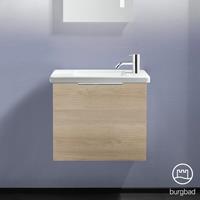 Burgbad Eqio Handwaschbecken mit Waschtischunterschrank mit 1 Klappe, SFPF053F3180C0001G0146