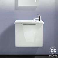 Burgbad Eqio Handwaschbecken mit Waschtischunterschrank mit 1 Klappe, SFPF053F2009C0001G0146