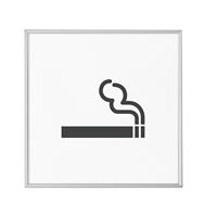 MADRID Silver Line™ deurbord, pictogram h x b = 120 x 120 mm, roken toegestaan