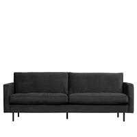 Basilicana 2,5 Sitzer Sofa in Anthrazit Samt 230 cm breit