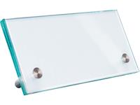 SignSystems Tischaufsteller Cristallo 15 x 7 cm, 2 Halter, Ø 10 mm