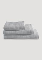 Hessnatur Waffelpiqué-Handtuch aus Bio-Baumwolle - grau - 