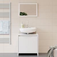 Vicco Badmöbel Set EMMA Weiß - Spiegel Waschtischunterschrank Badschrank weiß