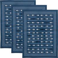 Erwin Müller Geschirrtuch 3er-Pack Baumwolle blau Gr. 50 x 70