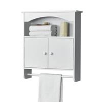 En.casa Badezimmerschrank 61x53x15cm mit Handtuchhalter Wandschrank Schrank in verschiedenen Farben weiß