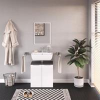 Vicco Badmöbel-Set OTIS Weiß - Waschtischunterschrank Spiegel weiß