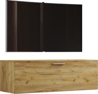VCM TV Wand Board Fernsehtisch Lowboard Wohnwand Regal Wandschrank Schrank Tisch Hängend Fernso braun