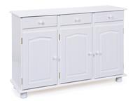 ebuy24 Livra Sideboard 3 Schubladen, 3 Türen, weiss. - Weiß