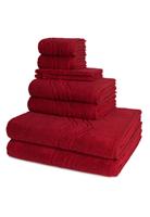 Ross 2 X Wasch- Gäste- Dusch- Handtuch im Set Cashmere feeling, rot, 8er