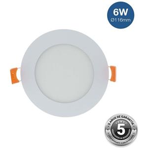 BARCELONA LED Rundes LED-Einbaudownlight 6W - Schnitt Ø 110 mm - 5 Jahre Garantie - Blanco Frío