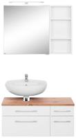 HELD MÖBEL Badmöbel-Set »Davos«, (3-St), Spiegelschrank, Regal und Waschbeckenunterschrank