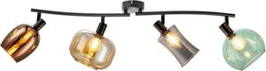 Nino Leuchten plafondlamp Telesto met glazen kappen 4-lamps