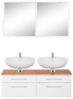HELD MÖBEL Badmöbel-Set »Davos«, (3-St), 2 Spiegel inklusive Beleuchtung und Waschbeckenunterschrank