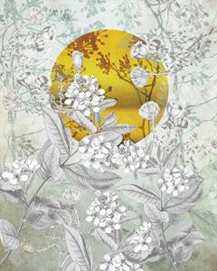 Komar Fototapete »Karma«, glatt, bedruckt, floral, Gold-Optik