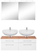 HELD MÖBEL Badmöbel-Set »Davos«, (2-St), 2 Spiegelschrank und Waschbeckenunterschrank