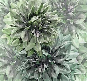 Komar Emerald Flowers Vlies Fotobehang 300x280cm 6-Banen