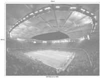 Wall-Art Vliestapete »Hamburger SV im Stadion bei Nacht«