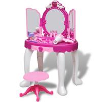 vidaXL Speelgoedkaptafel staand met 3 spiegels en licht/geluid