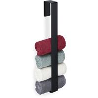 RELAXDAYS Handtuchhalter, 430er Edelstahl, Bad, Küche, selbstklebend, Handtuchstange ohne Bohren, HBT 45x4x6 cm, schwarz - 