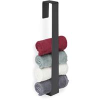 RELAXDAYS Handtuchhalter ohne Bohren, 45 cm, selbstklebende Handtuchstange, Gästehandtuchhalter Bad, Edelstahl, schwarz - 