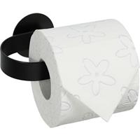 RELAXDAYS Toilettenpapierhalter, ohne Bohren, Edelstahl, selbstklebender Klopapierhalter, HBT: 5,5x15,5x8,5 cm, schwarz - 