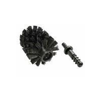 WENKO Reserve-borstel zwart, extra borstelkop met adapter, diameter 8 cm (set, 4 stuks)