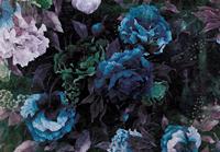 Consalnet Vliesbehang Blauwe bloemen mix