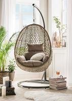 Destiny Hangende stoel Cocoon De Luxe Polyrotan/staal, inclusief zit- en rugkussen