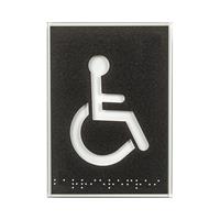 Türschild Piktogramm WC, Braille HxB 148 x 105 mm, selbstklebend barrierefrei