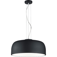 TRIO Industriële Hanglamp Baron - Metaal - Zwart - Hanglampen eetkamer - 4 lichtpunten