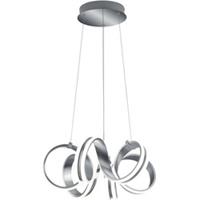 TRIO Moderne Hanglamp Carrera - Metaal - Zilver