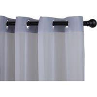 Lifa Living Donker grijze vitrages, Set van 2 vitrages, Privacy maar licht inbrengende vitrages, Met 8 ophangringen, 150 x 250 cm