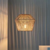 Bussandri Hanglamp | Sauki | Bruin | Mediteraans | Eetkamer | Woonkamer | Hanglampen gevlochten
