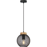 Globo Hanglamp met bolvormig roosterscherm | Zwart | ø 20 cm | Metaal | Woonkamer | Industrieel