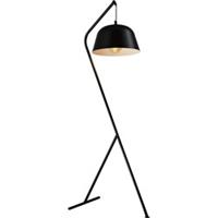 QUVIO Staande lamp metaal ronde lampenkap zwart - QUV5170L-BLACK