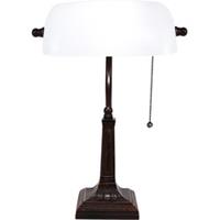 LumiLamp Tafellamp 26*23*42 cm E27/max 1*40W Wit Metaal, Glas Bureaulamp Nachtlampje