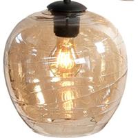 Highlight Fantasy Apple - Glas hanglamp - E27 - 21 x 21 x 20cm - Amber